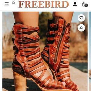 New Makayla Freebird Shoes -Women's Strappy Brown Sandals